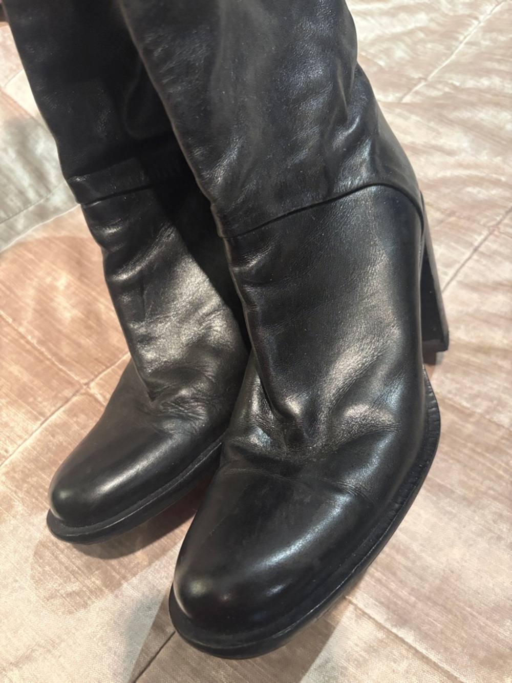 Classic Joan Halpern Signature Hand Made in Italy Boots size 7 1/2 Black